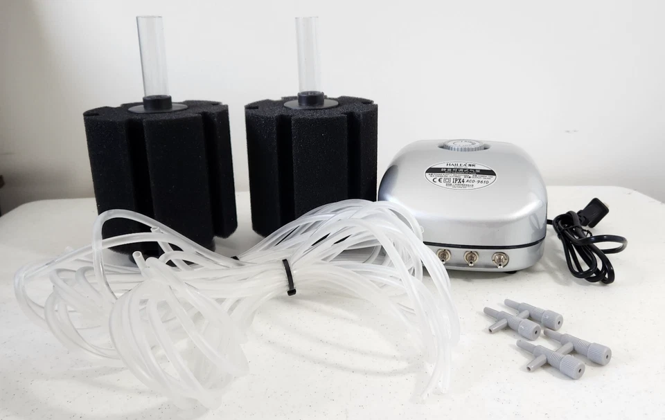 Aquarium Sponge Filter Air Pump Kit Fish Tank Up to 75 Gallon Oxygen Bio Filter - Image 4 of 4