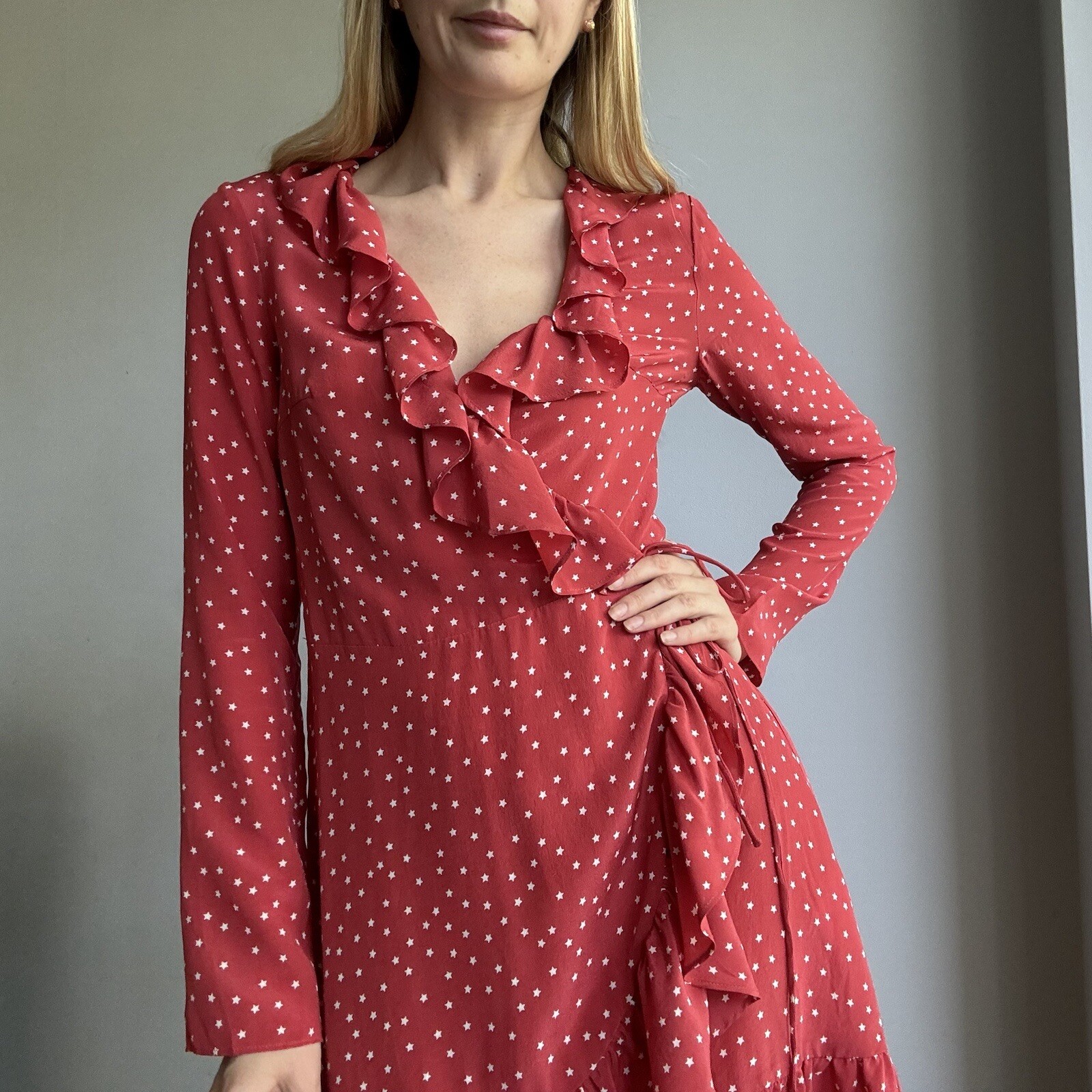 Réalisation Par Red Ruffled Alexandra Mini Wrap S… - image 8