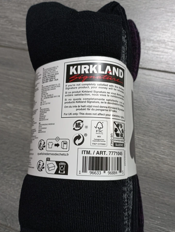 Kirkland Signature Ladies' Crew Sock *4 Pack* Shoe Size: 6 - 10 1/2 Merino Wool - Imagem 3 de 3