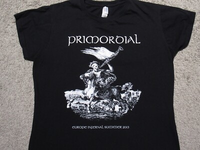PRIMORDIAL 2013 Europe Infernal Summer Tour T-SHIRT Womens LARGE Metal Band LP L