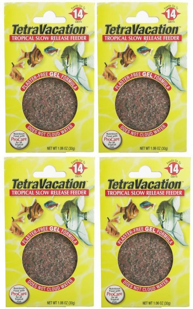 Tetra Weekend Tropical Slow Release Feeder Fish Food 4 Pack (4.24 Oz