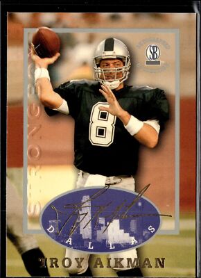1997-98 Score Board Autographed Collection #31 Troy Aikman Strongbox Cowboys
