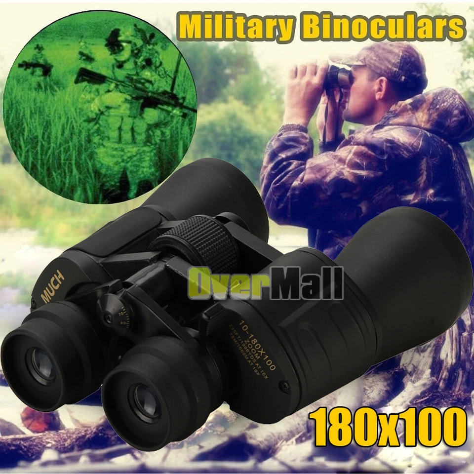 Binóculos à prova d'água tubo 50mm 10x-180x100 super zoom HD visão noturna BK-4 - Imagem 4 de 4