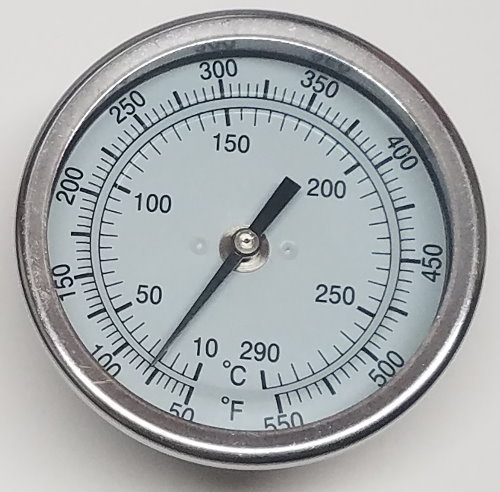 Pit Boss BBQ Grill Smoker Thermometer Gauge 3" Dial 2.5" Stem 50-550 F
