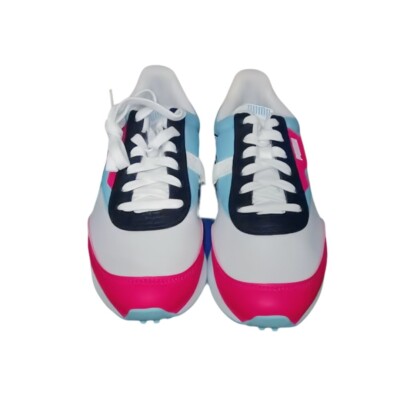 Girls Puma GSG Future Rider Pink & Teal Sneakers