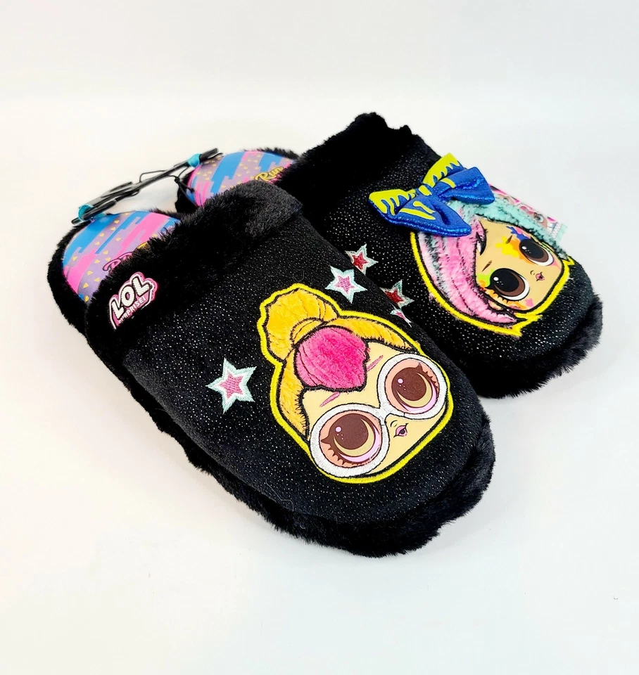 LOL Sorpresa Brillo En Novedad Zapatillas Niñas Niños Negro Imitación Piel Varios Tamaños Foto 3 de 4