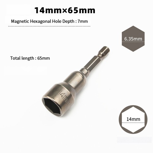 Magnetic Hex Socket Sleeve Drill Bits Adapter Electric Nut Driver Shank 6mm~24mm - Picture 18 of 24