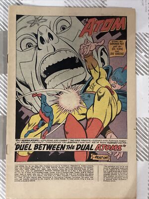 Vintage Silver Age DC Comic The Atom 1968 Issue #36 Duel Between the Dual Atoms