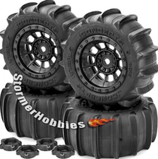 4 Mounted JConcepts Animals Paddle Tires Wheels X-Maxx XRT Kraton 8S JCO40163994