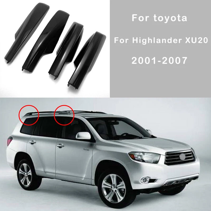 For Toyota Highlander XU20 2001-2007 4Pcs Roof Rack Cover Rail End Replacement Foto 2 de 4