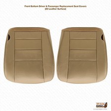 2004-05 Ford F250 F350 Lariat Genuine Leather Driverpassenger Bottom Covers Tan
