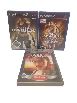 TOMB RAIDER Bundle - ANNIVERSARY, LEGEND & UNDERWORLD -  PS2 - 3 SPIELE l GUT 