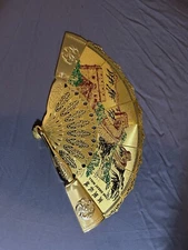 Chinese Style Special Crafts Decoration Three-Dimensional Golden Fan