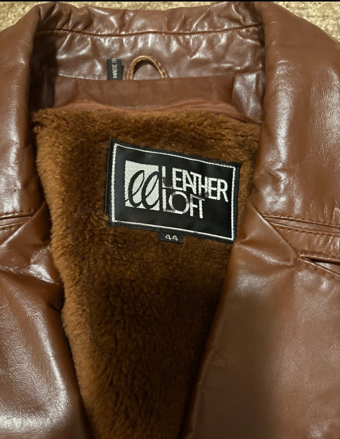 Fall And Winter Brown Leather Jacket Leather Loft… - image 2