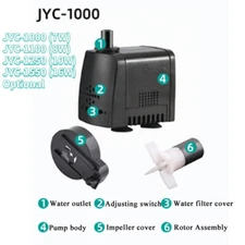 7-16W Mini Small Submersible Water Pump Aquarium Pond 220V  Fountain Fish Tank