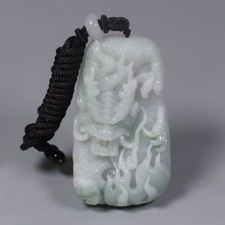 Certified Green 100 Natural Grade A JADE Jadeite Pendant Dragon   0524