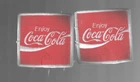 VINTAGE 2 COCA COLA SQUARE PATCHES Enjoy Coca Cola 1980s Both Never Used