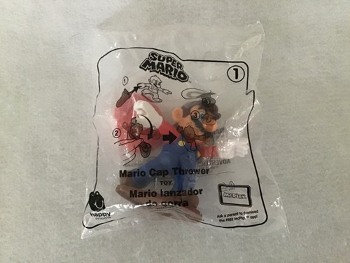 2018 Super Mario Bros McDonalds Happy Meal Spielzeug #1 Mario Cap Werfer - Bild 1 von 2