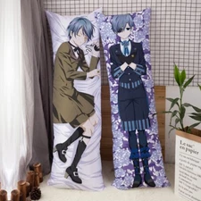 59" Black Butler Ciel Phantomhive Anime Double-sided Print Pillow Case Cover 12