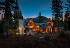 Landscape forest nature house trees mansions modern Custom Gaming Mat Desk