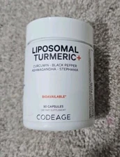 Codeage Liposomal Turmeric, Organic Fermented Turmeric Extract, Curcumin, 90 ct