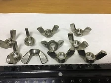 New Qty (10) 3/8-16 Stainless Wing Nuts, 1 1/2” Long
