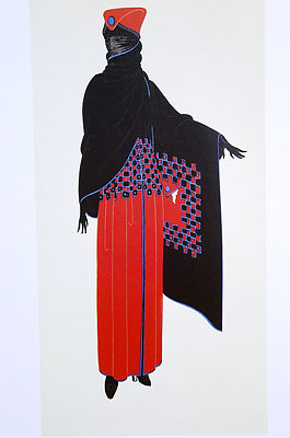 Erte 1982 - ZSA ZSA Mystery Lady in Black Veil CHECK DRESS Art Deco Print Matted | eBay Erte 1982 - ZSA ZSA Mystery Lady in Black Veil CHECK DRESS Art Deco Print Matted | eBay
