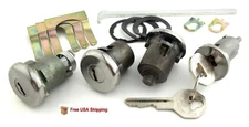 For 1966-1967 Bel Air & Biscayne Ignition, Door & Trunk Lock Set- 1 Key system