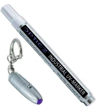  Blacklight  Invisible Blue Ink Industrial UV Marker with UV Light Keychain
