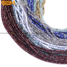 AAA Grade Natural Stone Faceted Rondelle Spacer Beads For Jewelry Making 15''