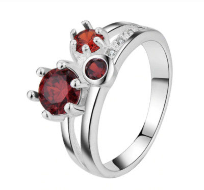 Silberring ''A Galaxy of Rubies'' - Sofortversand aus Frankreich