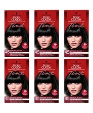 Image of 6x Schwarzkopf Poly Color Natural Black 45 Cream Permanent Hair Dye ⭐️⭐️⭐️⭐️⭐️