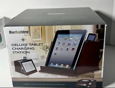 Wood Phone Docking Station - Nightstand Charging Organizer and Cell Phone Sta...