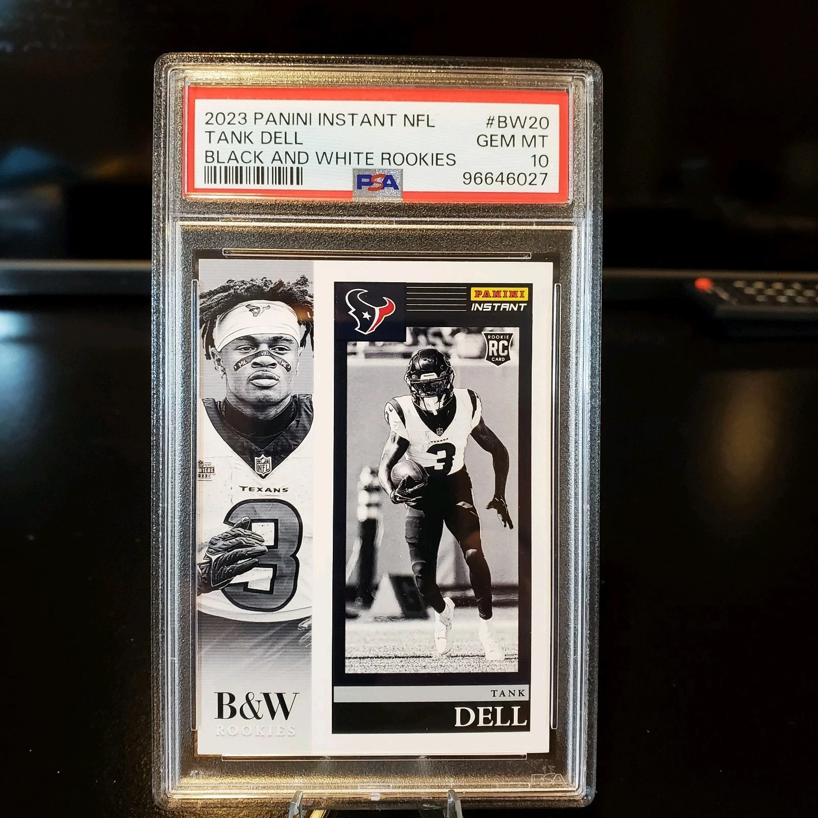 Tank Dell Panini Instant NFL Black & White Rookies #BW20 Base