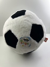 Pelota de fútbol Gigglescape juguete de peluche suave blanco negro 15 pulgadas para niños 1+