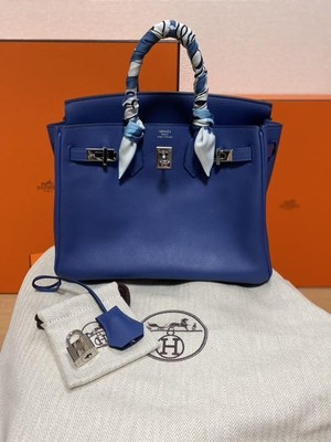 Hermes Birkin 25 Voswift Blue Brighton gebraucht mit Quittung, Top Zustand