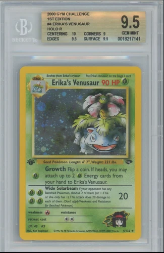 Pokemon Erika's Venusaur 1st Edition Gym Challenge Holo 4/132 BGS 9.5 GEM MINT🍀