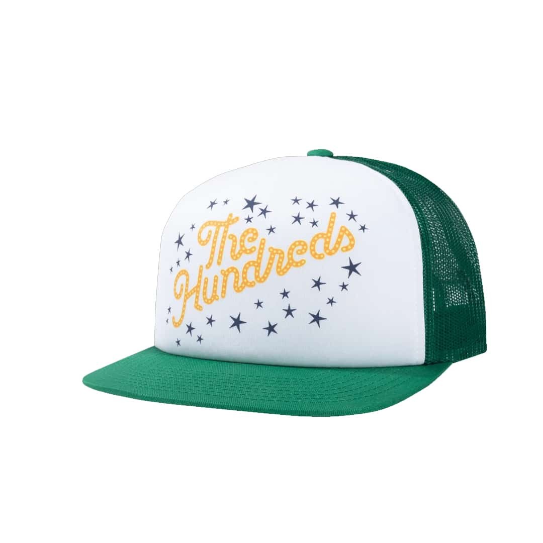 The Hundreds Lights Slant Snapback Trucker Hat Green Adjustable Cap 8790₽