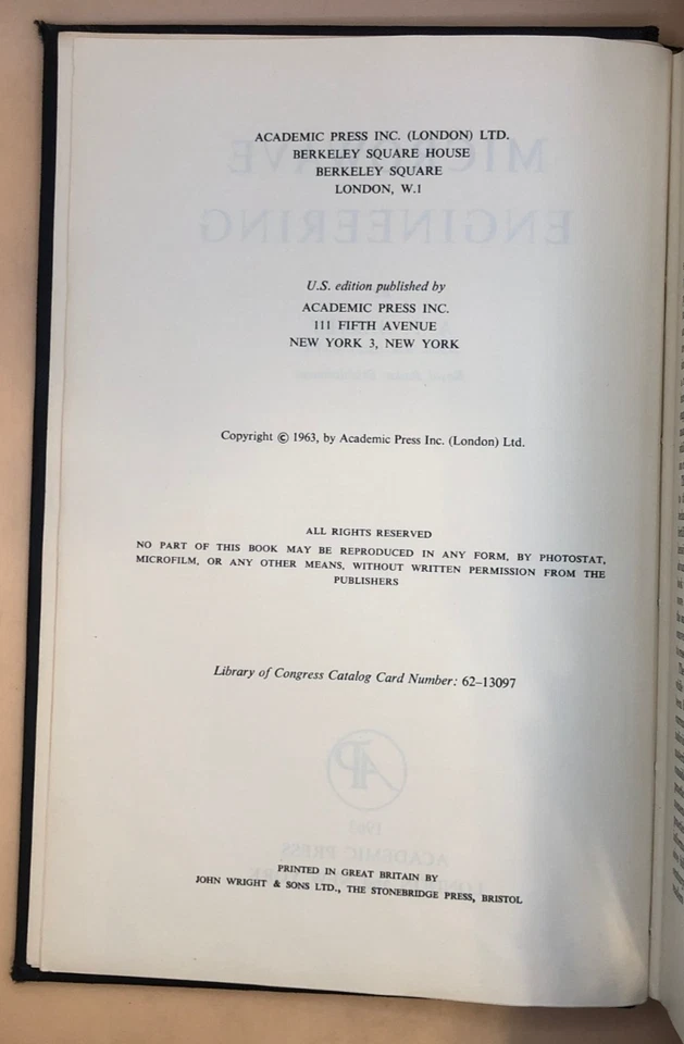 Microwave Engineering by Harvey 1963 OLD VINTAGE ELECTRICAL PHYSICS XLIB - Image 4 of 4