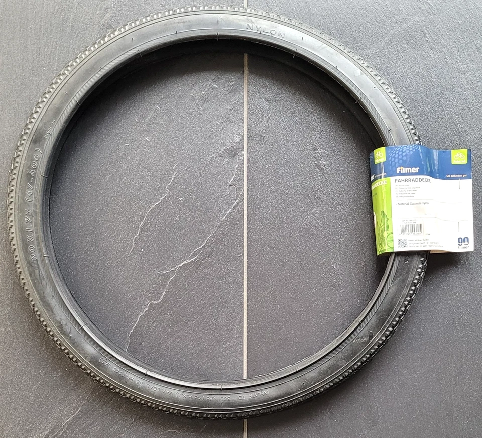 Filmer 45.336 Fahrraddecke 20 x 1,75 Fahrrad Reifen für 20" Rad