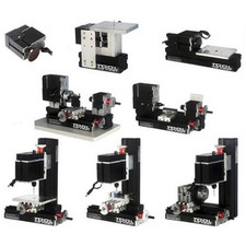 Utensili fai da te 8 in 1 mini tornio legno metallo segatrice fresa trapano levigatrice 60 W