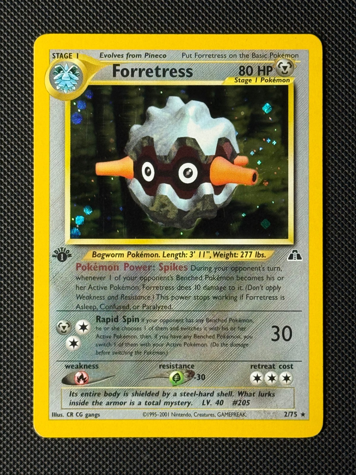 Pokemon Cards Forretress 2/75 1ST EDITION Holo Neo Discovery Holo Rare NM