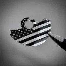 NH34/NH35/NH36 Rotor Cover - USA Flag Stars And Stripes Silver - Seiko Mod Parts