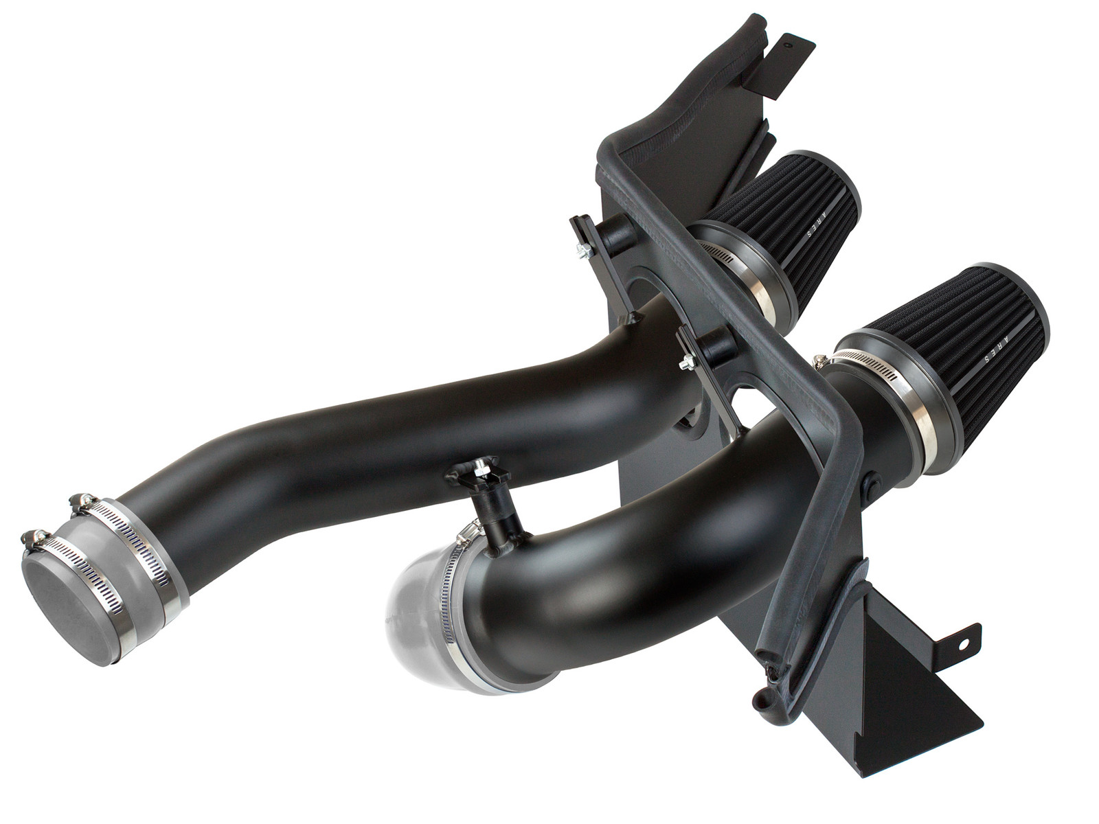 Ares GREY For 2015-2025 F150 2.7L/3.5L V6 Twin Turbo Cold Air Intake+Heat Shield