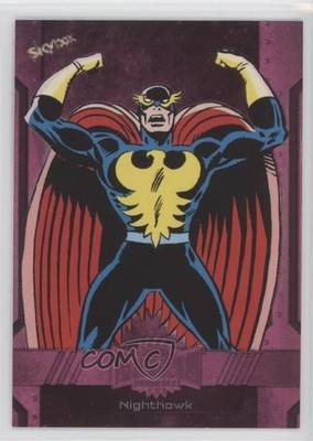 2024 Skybox Marvel Metal Universe Avengers High Series Pink 11/75 Nighthawk 5d9