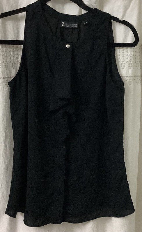 7th Avenue Design Studio NY & Co Ruffle Sleeveless Blouse S