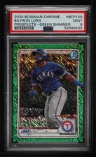 2020 Bowman Chrome Prospects Green Shimmer Refractor /99 Bayron Lora PSA 9 2l4