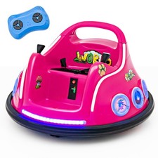 12V Kids Ride on Bumper Car Remote Control w/ Flashing LED Light  Music Pink