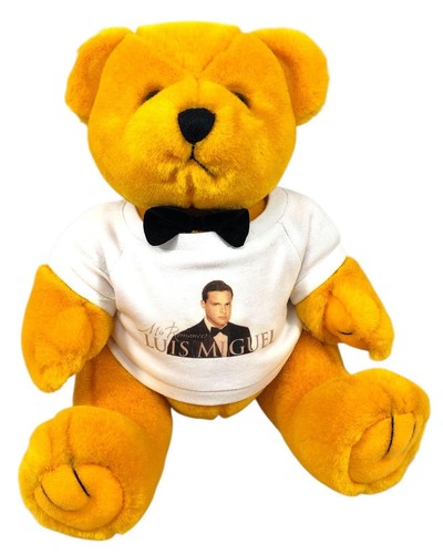 Luis Miguel Mis Romances Promotional Plush Bear Stuffed Animal 8" Collectible - Picture 12 of 13