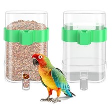 CLPOAWC Bird Water Dispenser, Bird Cage Feeder, Parakeet Cage Accessories, 2 ...